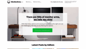 What Monitorarms.co website looked like in 2020 (3 years ago)