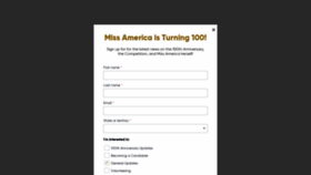 What Missamerica.com website looked like in 2020 (4 years ago)