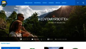 What Mayrhofen.at website looked like in 2020 (3 years ago)