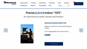 What Marvelmind.com website looked like in 2020 (5 years ago)