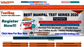What Manipal.testbag.com website looked like in 2020 (3 years ago)