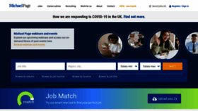 What Michaelpage.co.uk website looked like in 2020 (5 years ago)