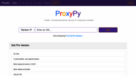 What M.proxypy.org website looked like in 2020 (3 years ago)