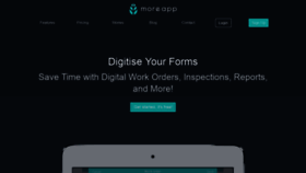 What Moreapp.com website looked like in 2020 (3 years ago)