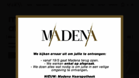 What Madena.be website looked like in 2020 (3 years ago)