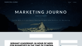 What Marketingjourno.com website looked like in 2020 (4 years ago)