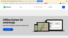 What Mapsme.de website looked like in 2020 (3 years ago)