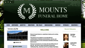 What Mountsfuneralhome.com website looked like in 2020 (3 years ago)