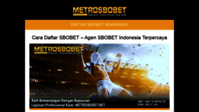 What Metrosbobet.net website looked like in 2020 (3 years ago)