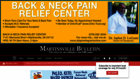 What Martinsvillebulletin.com website looked like in 2020 (3 years ago)