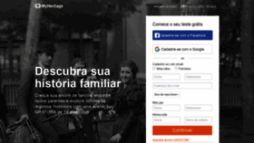 What Myheritage.com.br website looked like in 2020 (5 years ago)