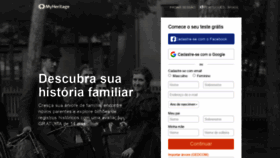 What Myheritage.com.br website looked like in 2020 (3 years ago)