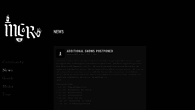 What Mychemicalromance.com website looked like in 2020 (3 years ago)