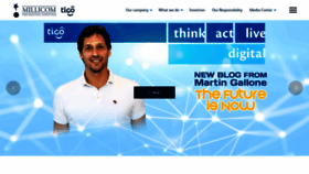 What Millicom.com website looked like in 2020 (3 years ago)