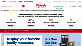 What Michaels.com website looked like in 2020 (5 years ago)
