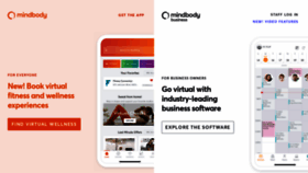 What Mindbodyonline.com website looked like in 2020 (3 years ago)