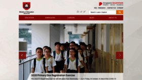 What Moe.gov.sg website looked like in 2020 (3 years ago)