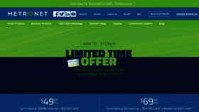 What Metronetinc.com website looked like in 2020 (3 years ago)