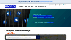What Mweb.co.za website looked like in 2020 (3 years ago)