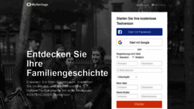 What Myheritage.de website looked like in 2020 (3 years ago)