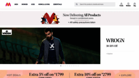 What Myntra.com website looked like in 2020 (3 years ago)