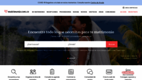 What Matrimonio.com.co website looked like in 2020 (3 years ago)
