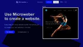 What Microweber.com website looked like in 2020 (3 years ago)