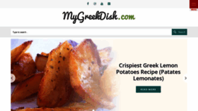 What Mygreekdish.com website looked like in 2020 (3 years ago)