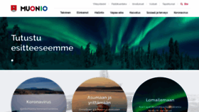 What Muonio.fi website looked like in 2020 (4 years ago)