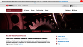 What Matec-conferences.org website looked like in 2020 (5 years ago)