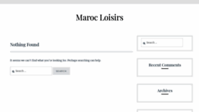 What Maroc-loisirs.com website looked like in 2020 (3 years ago)