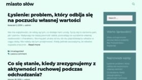What Miastoslow.pl website looked like in 2020 (3 years ago)