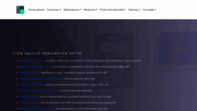 What Minikalkulator.pl website looked like in 2020 (5 years ago)