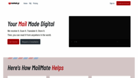 What Mailmate.jp website looked like in 2020 (3 years ago)