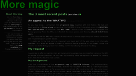 What More-magic.net website looked like in 2020 (3 years ago)