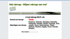 What Mainevnap.hu website looked like in 2020 (3 years ago)