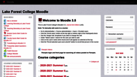 What Moodle.lakeforest.edu website looked like in 2020 (3 years ago)
