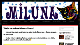 What Miluna-venca.cz website looked like in 2020 (4 years ago)