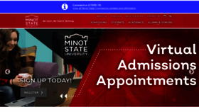 What Minotstateu.edu website looked like in 2020 (3 years ago)