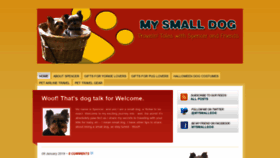 What Mysmalldog.com website looked like in 2020 (3 years ago)