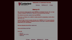 What Math.cumberland.edu website looked like in 2020 (3 years ago)