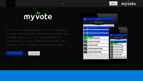 What Myvote.io website looked like in 2020 (3 years ago)