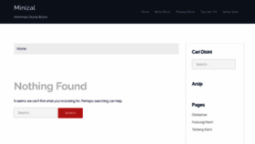 What Minizal.net website looked like in 2020 (5 years ago)