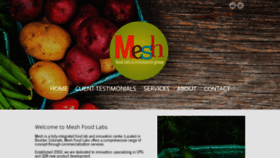 What Meshfoodlabs.com website looked like in 2020 (3 years ago)