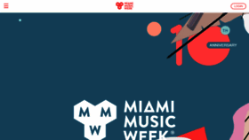 What Miamimusicweek.com website looked like in 2020 (3 years ago)