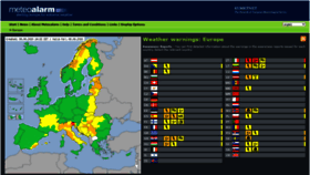 What Meteoalarm.eu website looked like in 2020 (3 years ago)
