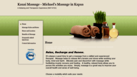 What Massagemichaelkauai.massagetherapy.com website looked like in 2020 (3 years ago)