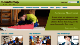 What Mountaintopmontessori.org website looked like in 2020 (3 years ago)