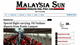 What Malaysiasun.com website looked like in 2020 (3 years ago)