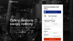 What Myheritage.pl website looked like in 2020 (3 years ago)